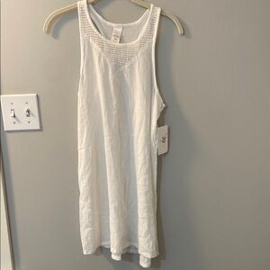 Nordstrom White Racerback Gauze Swimsuit Coverup size 10